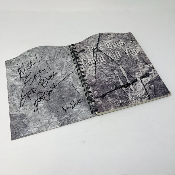Signed 1st This Book Could Kill You Recipes to Die For Kevin Matthews Jim Shorts - Picture 2 of 10